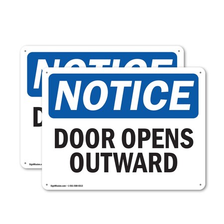 Signmission Door Opens Outward, 24 in W x Rectangle, Aluminum OS-2PACK-NS-A-1824-L-11517